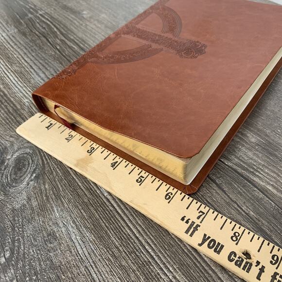 Tyndale Slimline Holy Bible Large Print NLT Cross LeatherLike New Living Transla - Picture 7 of 13